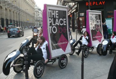 Supports vélos street marketing